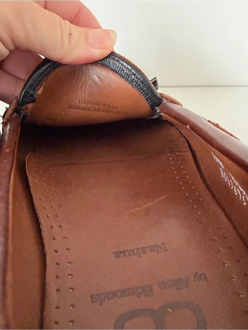 Allen Edmonds Nashua Tassel Loafer Leather Slip-On Round Toe Black/Brown 11.5